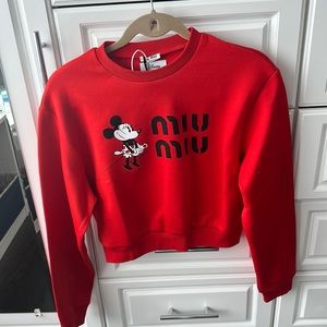 Miu miu cropped sweatshirt